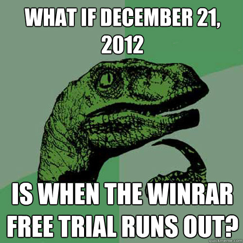winrar free trial meme