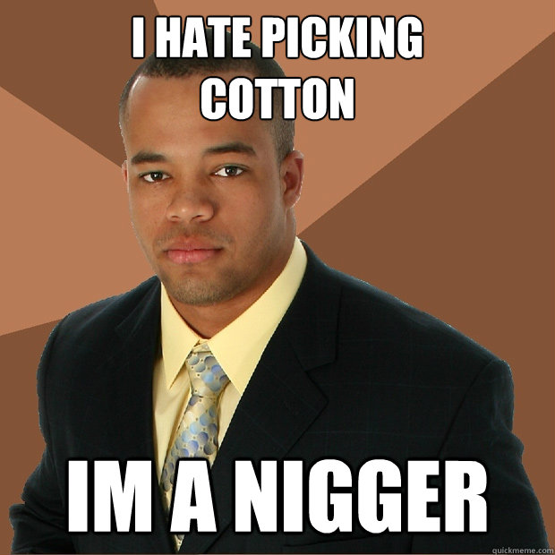 I Hate Picking Cotton Im A Nigger Successful Black Man Quickmeme