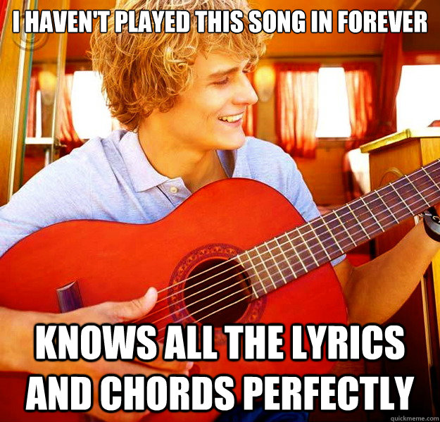 I haven't played this song in forever Knows all the lyrics and chords  perfectly - Douchebag Guitar Player - quickmeme