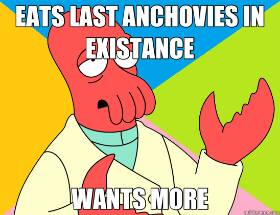 Image result for zoidberg anchovies