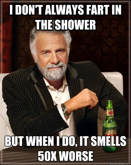 Why do farts smell bad in the shower