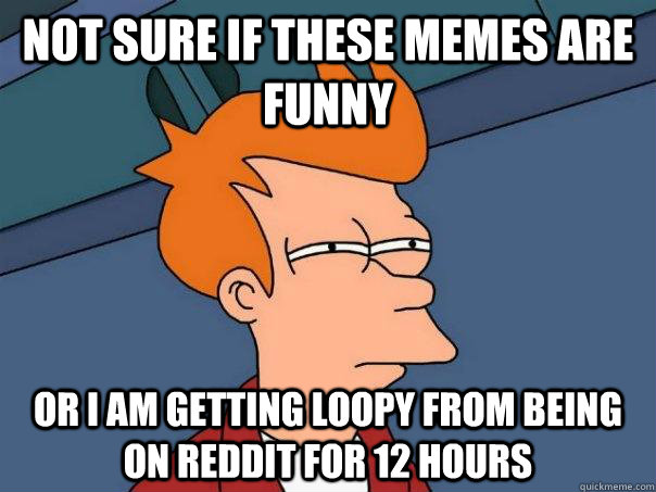 Not sure if these memes are funny Or i am getting loopy from being on reddit  for 12 hours - Futurama Fry - quickmeme