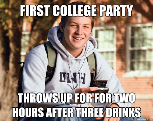 college freshman after party
