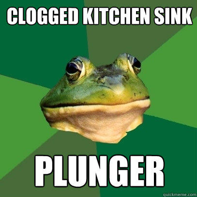 Clogged Kitchen Sink Plunger Quickmeme