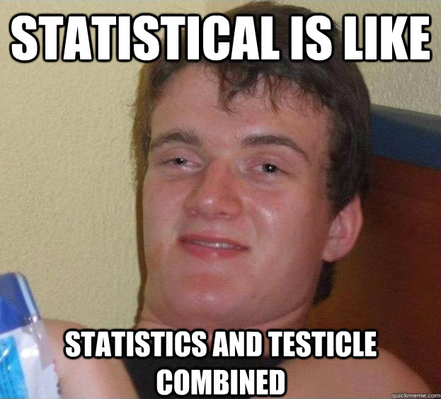 statistical is like statistics and testicle combined Caption 3 goes here -  The High Guy - quickmeme