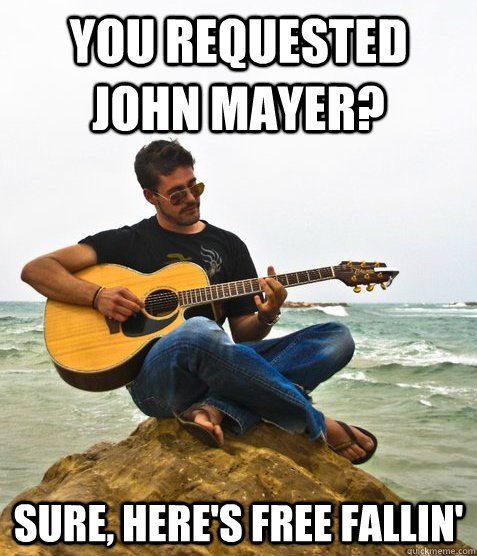 Guitar tab for free fallin john mayer