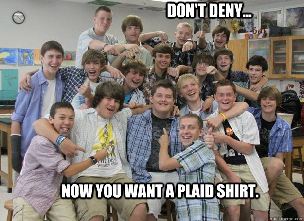 emmer mini eb Don't deny... Now you want a plaid shirt. - Plaid Meme - quickmeme