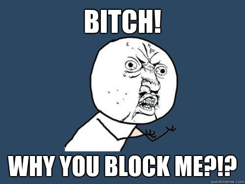 Me meme did you block She Blocked