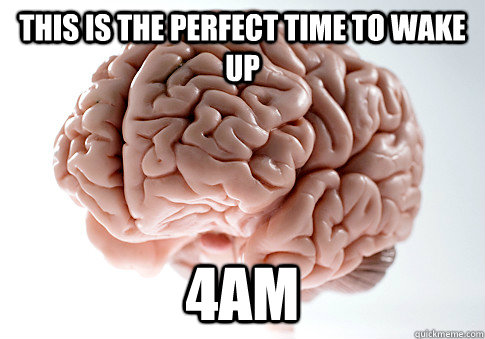 This is the perfect time to wake up 4am - Scumbag Brain - quickmeme