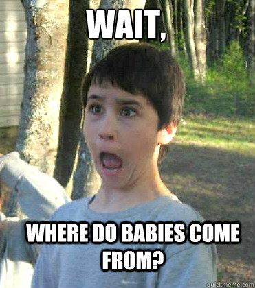 Wait, Where do babies come from? - Terrified child - quickmeme