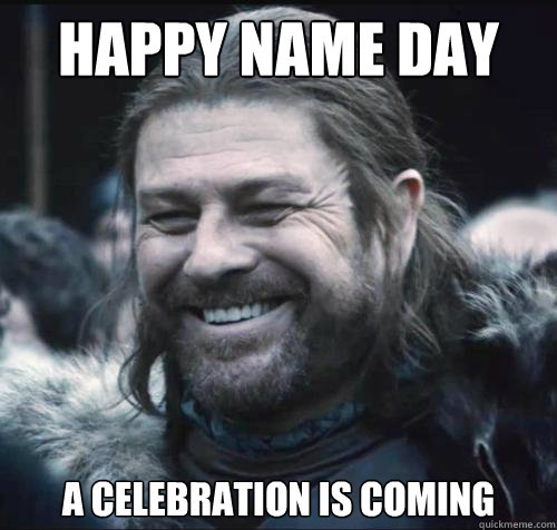 Happy Name Day A celebration is coming - Happy Ned Stark - quickmeme