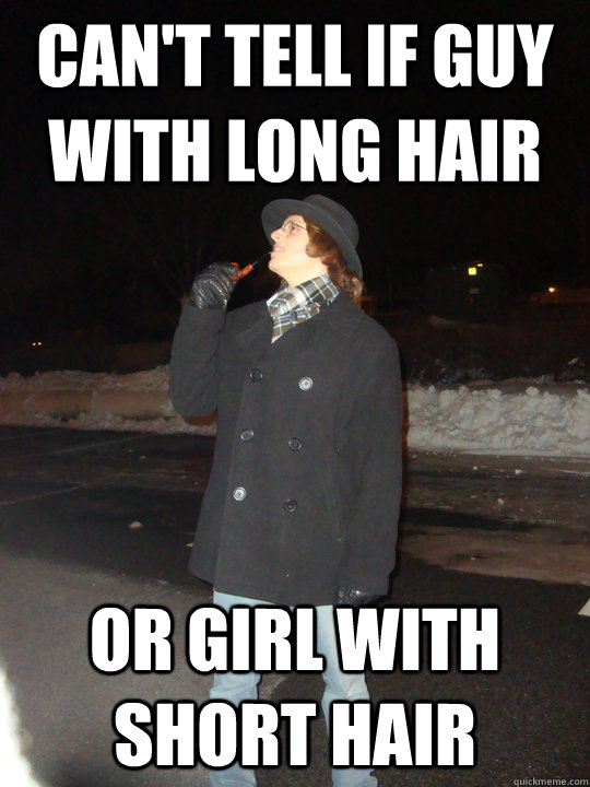 Can't tell if guy with long hair or girl with short hair - Dead Meme  Detective - quickmeme