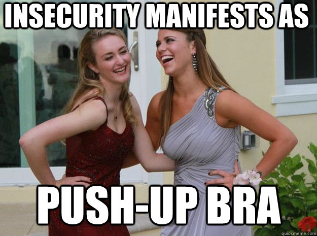 Insecurity manifests as Push-up Bra - Shallow Highschool Girls