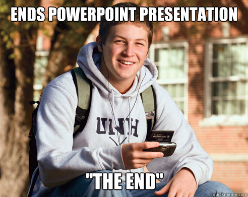 Ends powerpoint presentation 
