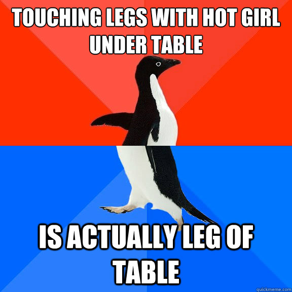 Table Legs Under Hot Girls