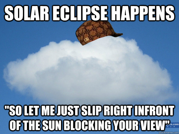Solar eclipse happens 