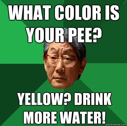 What Color Is Your Pee Yellow Drink More Water High.