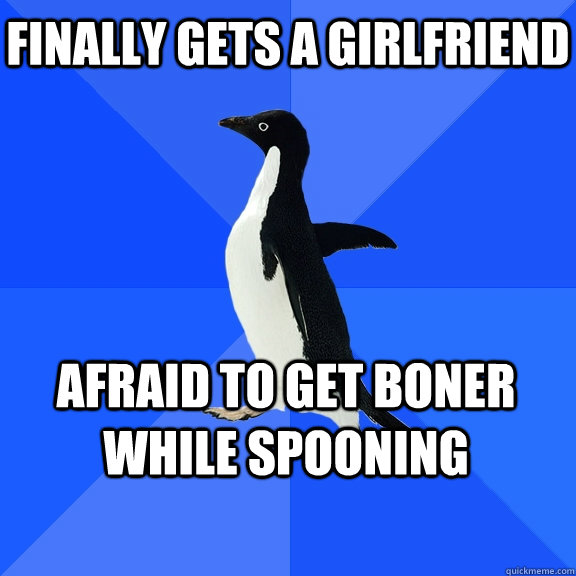 Girlfriend spooning with We asked