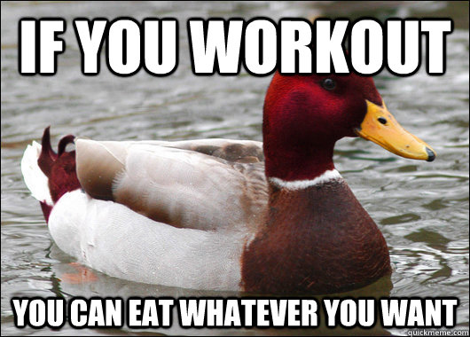 Can i workout and eat whatever i discount want