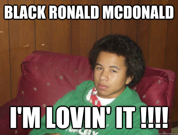 Image result for ronald mcdonald black