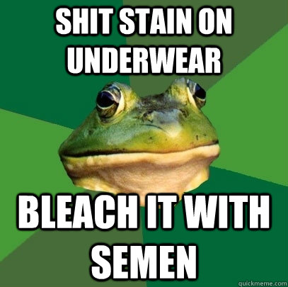 Semen stained underwear