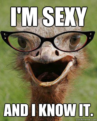 I'M SEXY AND I KNOW IT. - Judgmental Bookseller Ostrich - quickmeme