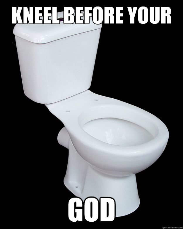 Kneel before your god - Call Me Maybe Toilet - quickmeme