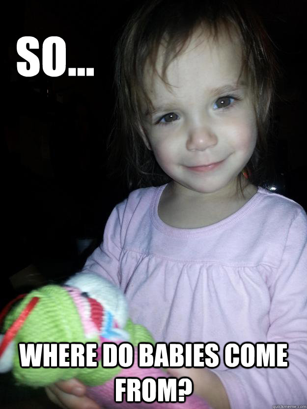 So... Where do babies come from? - Diabolical daughter - quickmeme
