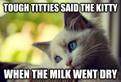 Kitty on a titty