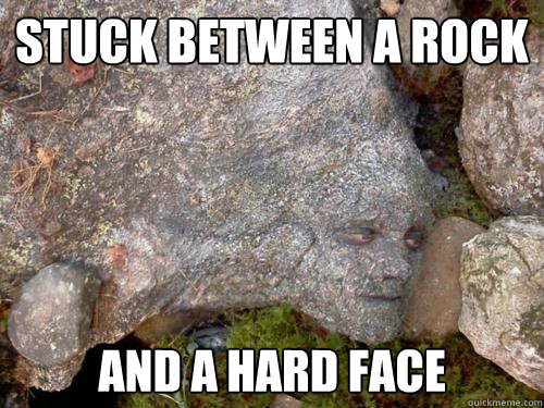 Stuck between a rock and a hard face - Camouflage Peeta - quickmeme